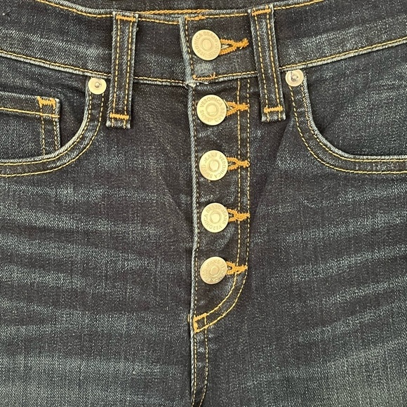 Veronica Beard Carolyn 10” Baby Boot Jeans Snap Hem in Dark Vintage Size 24 - Picture 6 of 16